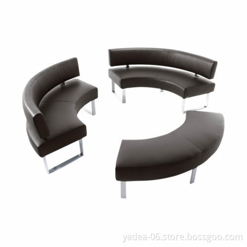 Modern Leather Round Sofa Lounge Design Eetbanken Koinor Bellagio D1-D1 Sofa Group Replica